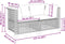 vidaXL - Tuinhoekbanken - met - kussens - 2 - st - poly - rattan - zwart