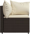 vidaXL - Tuinhoekbanken - met - kussens - 2 - st - poly - rattan - bruin
