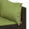 vidaXL - Tuinhoekbanken - met - kussens - 2 - st - poly - rattan - bruin