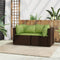 vidaXL - Tuinhoekbanken - met - kussens - 2 - st - poly - rattan - bruin