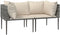 vidaXL - Tuinhoekbanken - met - kussens - 2 - st - poly - rattan - grijs