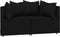 vidaXL - Tuinhoekbanken - met - kussens - 2 - st - poly - rattan - zwart