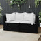 vidaXL - Tuinhoekbanken - met - kussens - 2 - st - poly - rattan - zwart