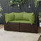 vidaXL - Tuinhoekbanken - met - kussens - 2 - st - poly - rattan - bruin