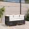 vidaXL - Tuinhoekbanken - met - kussens - 2 - st - poly - rattan - zwart