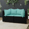 vidaXL - Tuinhoekbanken - met - kussens - 2 - st - poly - rattan - zwart
