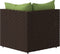 vidaXL - Tuinhoekbanken - met - kussens - 2 - st - poly - rattan - bruin