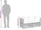 vidaXL - Tuinhoekbanken - met - kussens - 2 - st - poly - rattan - zwart