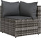 vidaXL - Tuinhoekbanken - met - kussens - 2 - st - poly - rattan - grijs