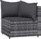 vidaXL - Tuinhoekbanken - met - kussens - 2 - st - poly - rattan - grijs