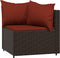 vidaXL - Tuinhoekbanken - met - kussens - 2 - st - poly - rattan - bruin