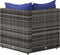 vidaXL - Tuinhoekbanken - met - kussens - 2 - st - poly - rattan - grijs