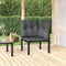 vidaXL - Tuinhoekstoel - met - kussens - poly - rattan - zwart - en - grijs