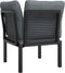 vidaXL - Tuinhoekstoel - met - kussens - poly - rattan - zwart - en - grijs