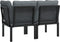 vidaXL - Tuinhoekstoelen - 2 - st - met - kussens - poly - rattan - zwart - en - grijs