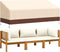 vidaXL - Tuinhoes - 3-zitsbank - 600D - 204x86x48/73 - cm - oxford - beige