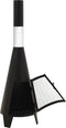 vidaXL - Tuinkachel - met - pook - 38x38x122 - cm - staal