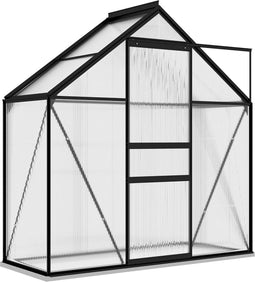 vidaXL - Tuinkas - 1,33 - m² - aluminium - antracietkleurig