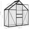 vidaXL - Tuinkas - 1,33 - m² - aluminium - antracietkleurig