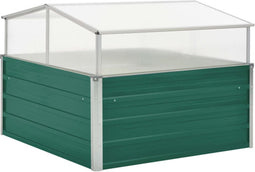 vidaXL - Tuinkas - 100x100x77 - cm - gegalvaniseerd - staal - groen