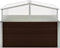 vidaXL - Tuinkas - 100x100x85 - cm - gegalvaniseerd - staal - bruin