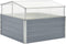 vidaXL - Tuinkas - 100x100x85 - cm - gegalvaniseerd - staal - grijs