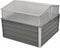vidaXL - Tuinkas - 100x100x85 - cm - gegalvaniseerd - staal - grijs