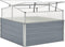 vidaXL - Tuinkas - 100x100x85 - cm - gegalvaniseerd - staal - grijs