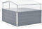 vidaXL - Tuinkas - 100x100x85 - cm - gegalvaniseerd - staal - grijs