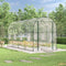 vidaXL - Tuinkas - 160x400x190 - cm - PVC - en - gepoedercoat - staal - transparant