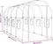 vidaXL - Tuinkas - 160x400x190 - cm - PVC - en - gepoedercoat - staal - transparant