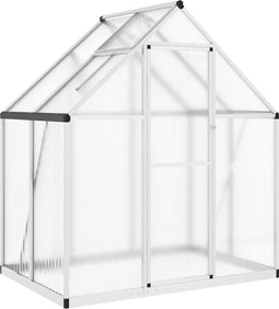 vidaXL - Tuinkas - met - basisframe - 169x114x195 - cm - aluminium - zilverkleurig
