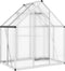 vidaXL - Tuinkas - met - basisframe - 169x114x195 - cm - aluminium - zilverkleurig