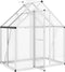 vidaXL - Tuinkas - met - basisframe - 169x114x195 - cm - aluminium - zilverkleurig