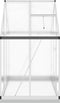 vidaXL - Tuinkas - met - basisframe - 169x114x202 - cm - aluminium - zilverkleurig