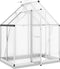 vidaXL - Tuinkas - met - basisframe - 169x114x202 - cm - aluminium - zilverkleurig