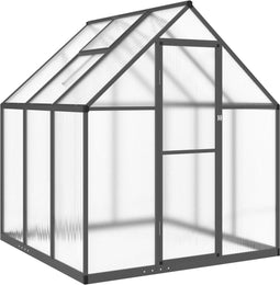 vidaXL - Tuinkas - met - basisframe - 169x169x195 - cm - aluminium - antracietkleur