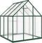 vidaXL - Tuinkas - met - basisframe - 169x169x195 - cm - aluminium - groen