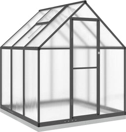 vidaXL - Tuinkas - met - basisframe - 169x169x202 - cm - aluminium - antracietkleur