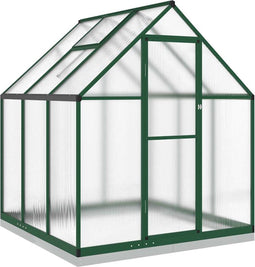 vidaXL - Tuinkas - met - basisframe - 169x169x202 - cm - aluminium - groen