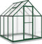 vidaXL - Tuinkas - met - basisframe - 169x169x202 - cm - aluminium - groen