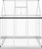 vidaXL - Tuinkas - met - basisframe - 169x169x202 - cm - aluminium - zilverkleurig