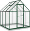 vidaXL - Tuinkas - met - basisframe - 169x169x202 - cm - aluminium - groen