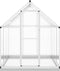 vidaXL - Tuinkas - met - basisframe - 169x169x202 - cm - aluminium - zilverkleurig