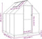 vidaXL - Tuinkas - met - basisframe - 169x169x202 - cm - aluminium - groen