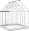 vidaXL - Tuinkas - met - basisframe - 169x169x202 - cm - aluminium - zilverkleurig