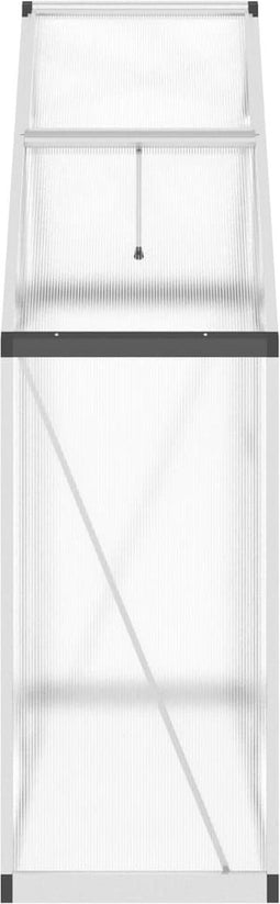 vidaXL - Tuinkas - met - basisframe - 169x58x195 - cm - aluminium - zilverkleurig