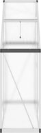 vidaXL - Tuinkas - met - basisframe - 169x58x195 - cm - aluminium - zilverkleurig