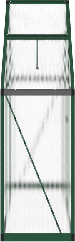 vidaXL - Tuinkas - met - basisframe - 169x58x195 - cm - aluminium - groen