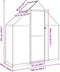 vidaXL - Tuinkas - met - basisframe - 169x58x195 - cm - aluminium - antracietkleurig